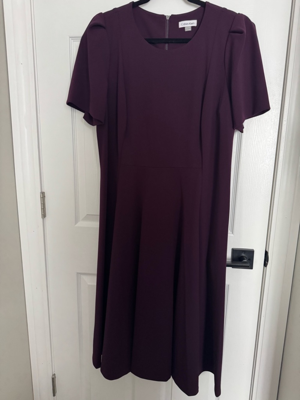 Calvin Klein Plum Midi A-Line Dress